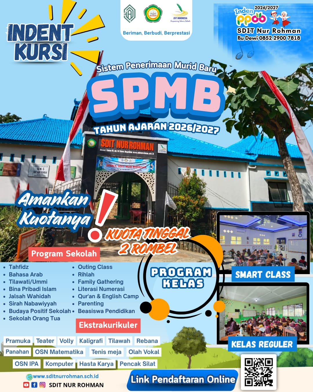 Indent SPMB 2026/2027 SDIT Nur Rohman